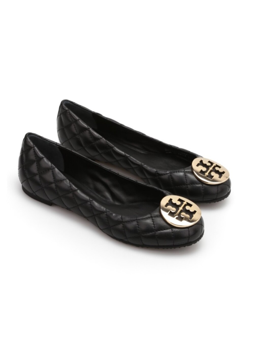 Tory Burch Quinn Quilted Patent Ballerina Flat Size 38 EU / 7.5 US